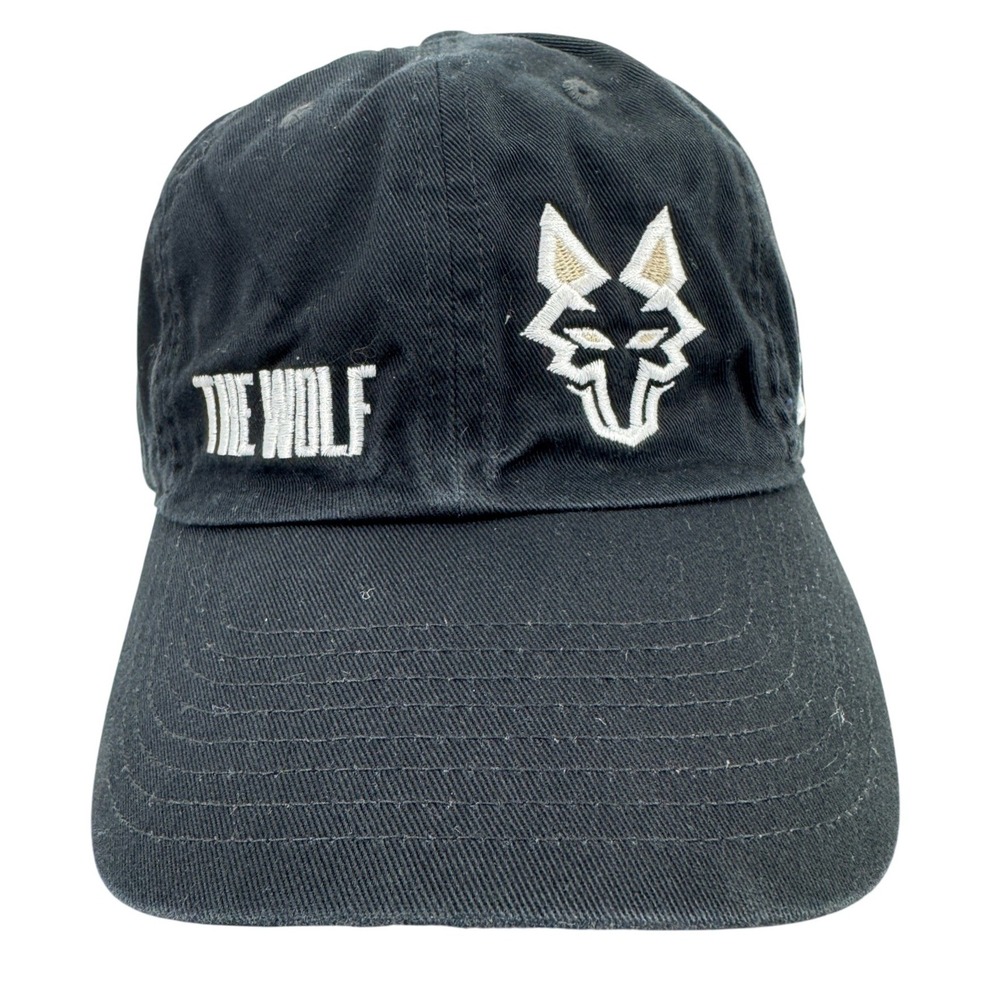 Nike Heritage86 The Wolf Baseball Cap Mens OS Black Embroidered Adjustable Hat‎
